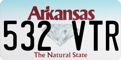 AR license plate 532VTR