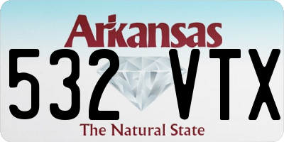 AR license plate 532VTX