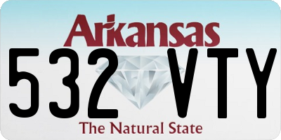 AR license plate 532VTY