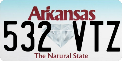 AR license plate 532VTZ