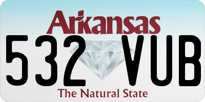 AR license plate 532VUB
