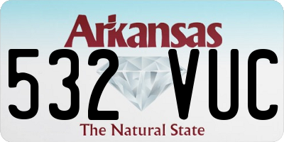 AR license plate 532VUC