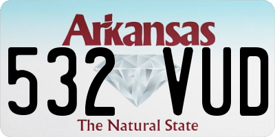 AR license plate 532VUD