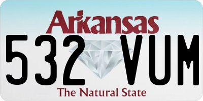AR license plate 532VUM