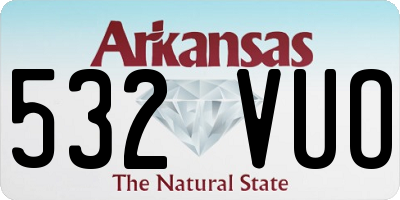 AR license plate 532VUO