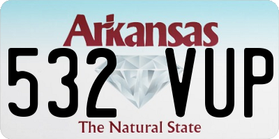 AR license plate 532VUP