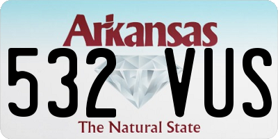 AR license plate 532VUS