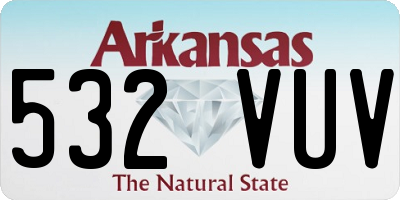 AR license plate 532VUV