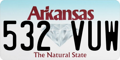 AR license plate 532VUW