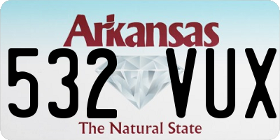 AR license plate 532VUX