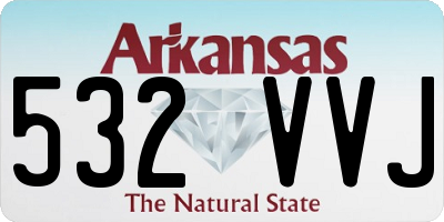 AR license plate 532VVJ