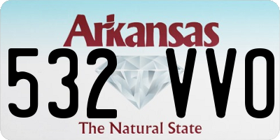 AR license plate 532VVO
