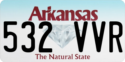 AR license plate 532VVR