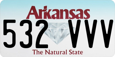AR license plate 532VVV