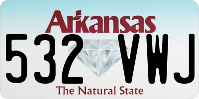 AR license plate 532VWJ