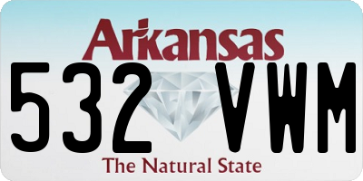 AR license plate 532VWM