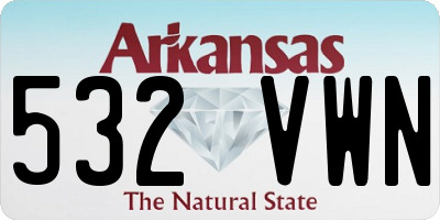 AR license plate 532VWN