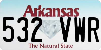 AR license plate 532VWR