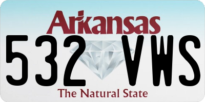 AR license plate 532VWS
