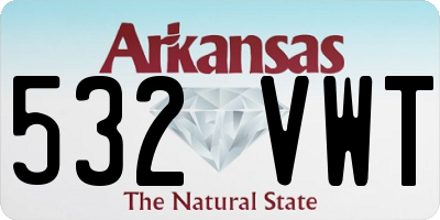 AR license plate 532VWT