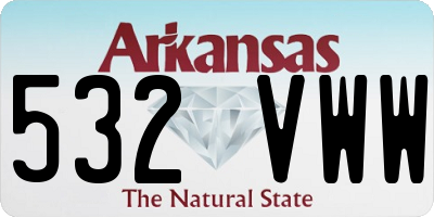 AR license plate 532VWW