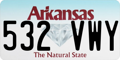 AR license plate 532VWY
