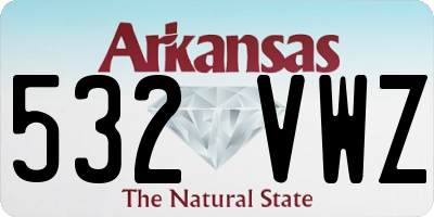 AR license plate 532VWZ