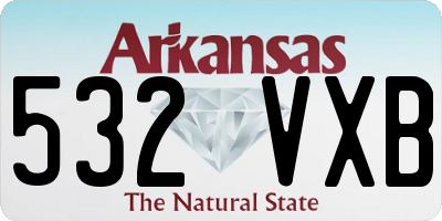 AR license plate 532VXB