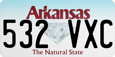 AR license plate 532VXC