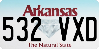 AR license plate 532VXD