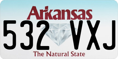 AR license plate 532VXJ