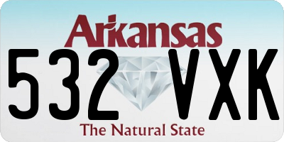AR license plate 532VXK