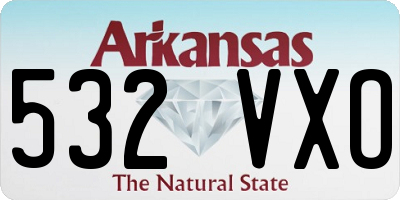 AR license plate 532VXO