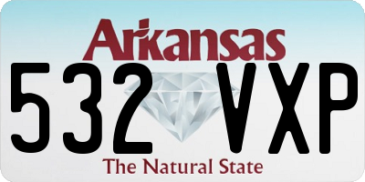 AR license plate 532VXP
