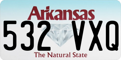 AR license plate 532VXQ