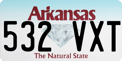 AR license plate 532VXT