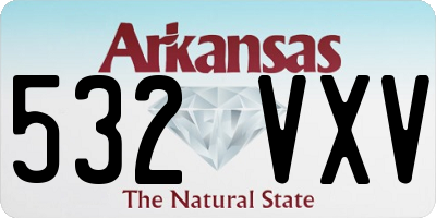 AR license plate 532VXV
