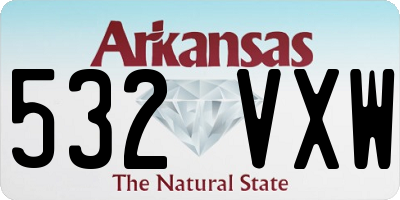 AR license plate 532VXW
