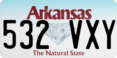 AR license plate 532VXY