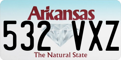 AR license plate 532VXZ