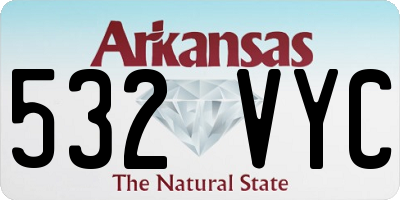 AR license plate 532VYC