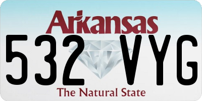 AR license plate 532VYG