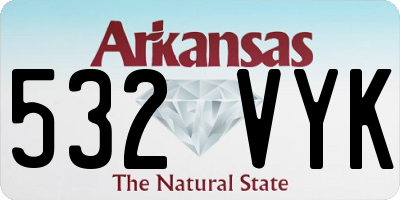 AR license plate 532VYK