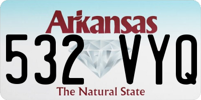 AR license plate 532VYQ