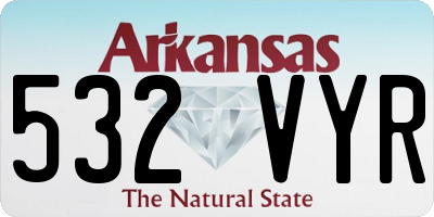 AR license plate 532VYR