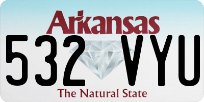 AR license plate 532VYU