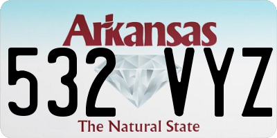 AR license plate 532VYZ