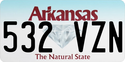 AR license plate 532VZN
