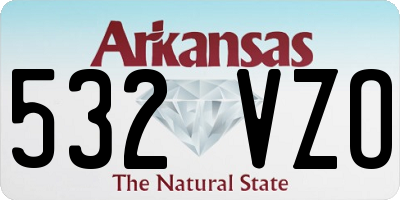 AR license plate 532VZO