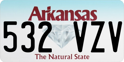 AR license plate 532VZV